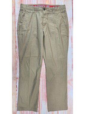 Under Armour Mens Khaki Straight-Leg Golf Pants 36x30